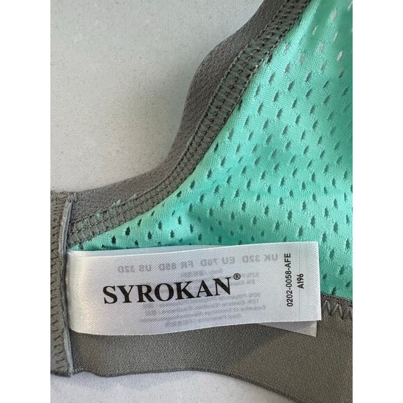 Syrokan High Impact Bounce Control Wireless Sports Bra Turquoise Size 32D A196 - Picture 5 of 7